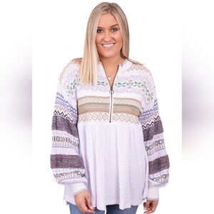 Free People Cabin Fever Swit Sweater Thermal Top